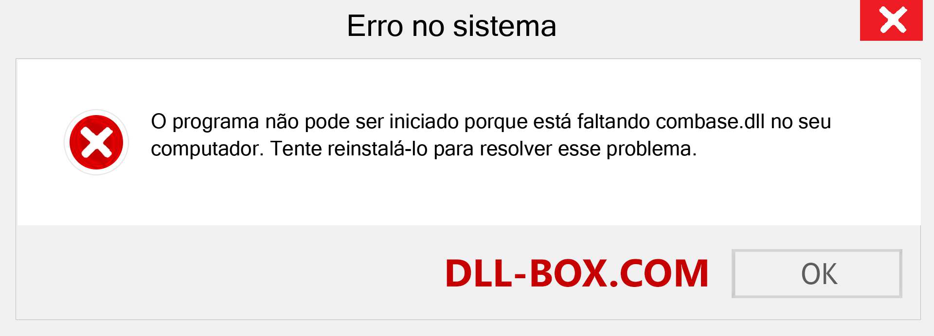 Arquivo combase.dll ausente ?. Download para Windows 7, 8, 10 - Correção de erro ausente combase dll no Windows, fotos, imagens