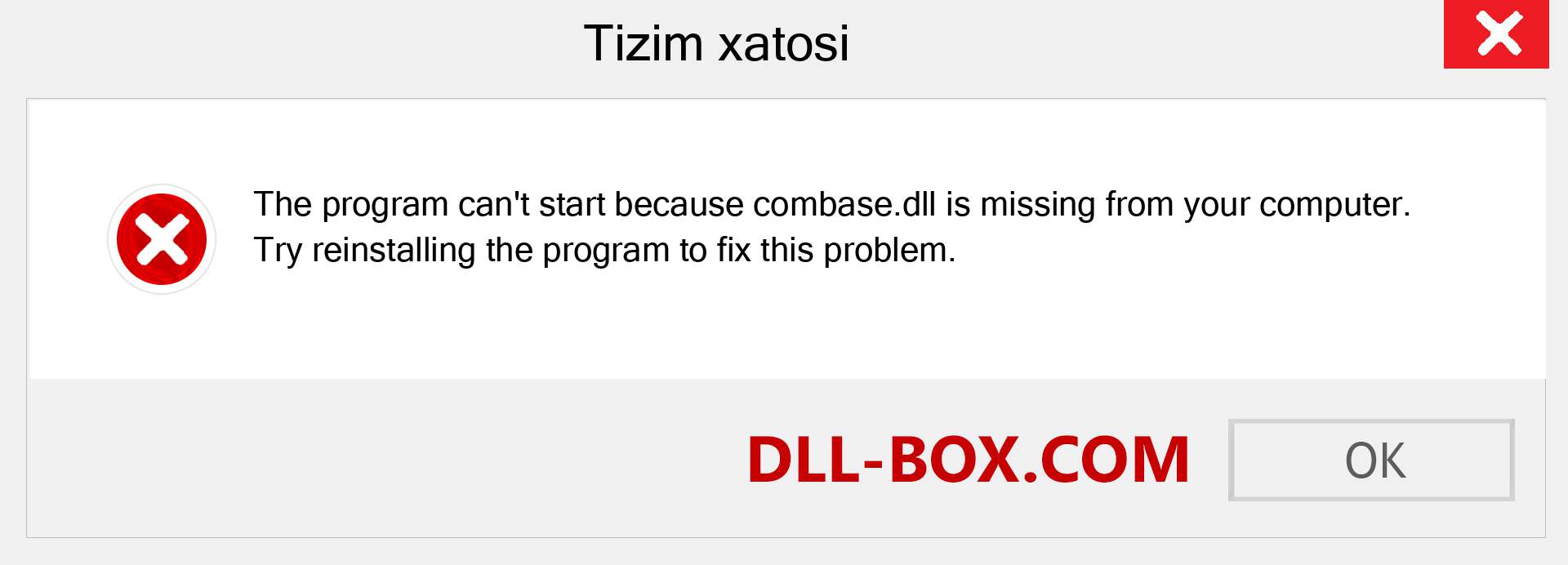 combase.dll fayli yo'qolganmi?. Windows 7, 8, 10 uchun yuklab olish - Windowsda combase dll etishmayotgan xatoni tuzating, rasmlar, rasmlar